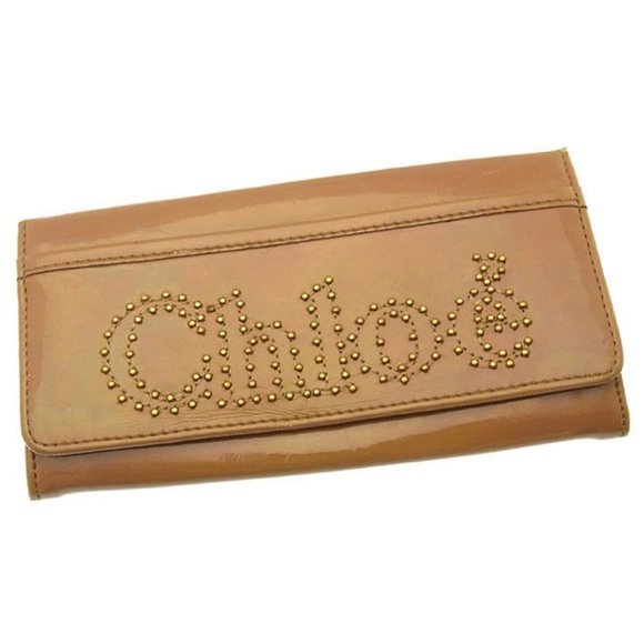 Chloe Handbags - Chloe Wallet Purse Long Wallet Brown Gold Woman Authentic Used Y2816